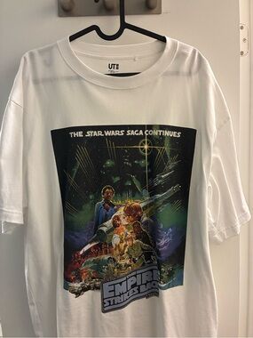 Star Wars The Empire Strikes Back White Graphic Tee
